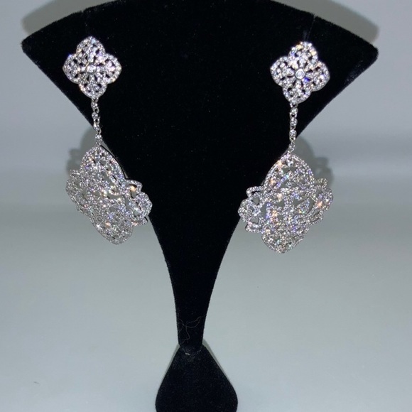 3ct Filigree Earrings - Picture 8 of 15